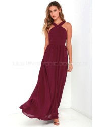 Air Of Romance Burgundy Maxi Dress 